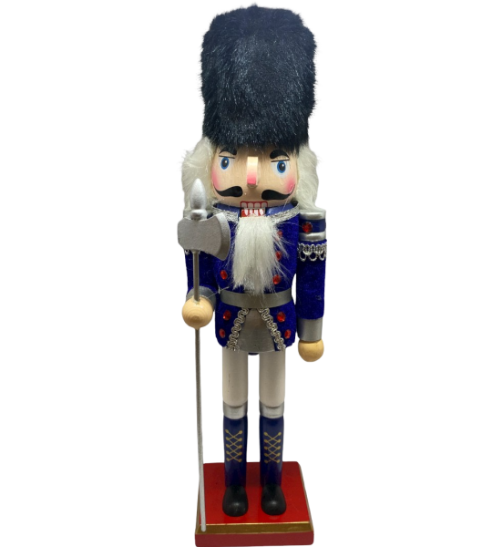Karácsonyi diótörő 30cm - kék