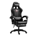 Gamer szék lábpárnával - fekete - PDQ112001-1